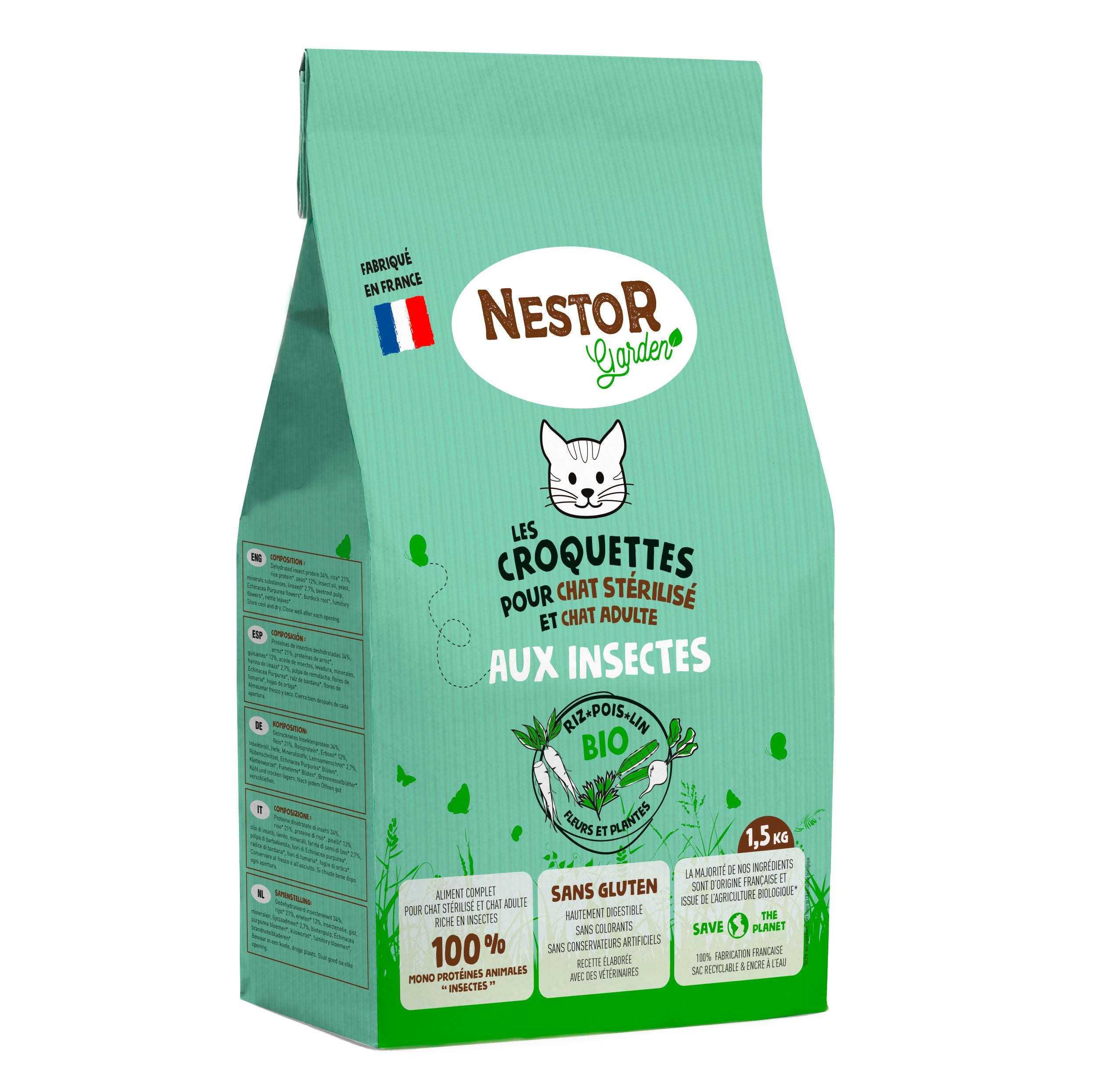 Croquettes Nestor Bio Aux Insectes Pour Chat Croquettes Nestor Bio Aux Insectes Pour Chat