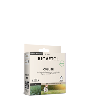 Collier Antiparasitaire Biovetol pour Chiot et petit Chien