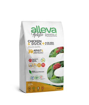 Alleva Croquettes Sans Cereales Poulet & Canard pour Chat Adulte & Sterilise