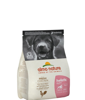 Croquettes Almo Nature Holistic Poulet Chiot Moyenne Grande Race