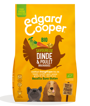 Croquettes Bio Edgard Cooper Dinde Poulet Chien