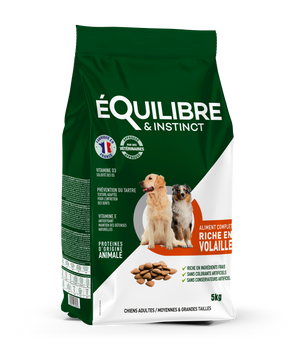 Croquettes Equilibre & Instinct Volaille Moyen Grand Chien
