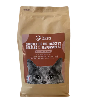 Croquettes Insectes Chat Senior Invers Fabriqué en France