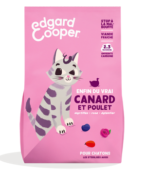 Croquettes Sans Céréales Edgard Cooper Canard Poulet Chaton