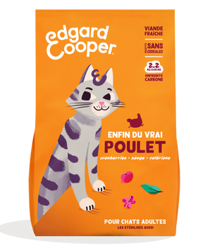 Croquettes Sans Céréales Edgard Cooper Poulet Chat