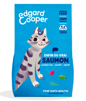 Croquettes Sans Céréales Edgard Cooper Saumon Chat