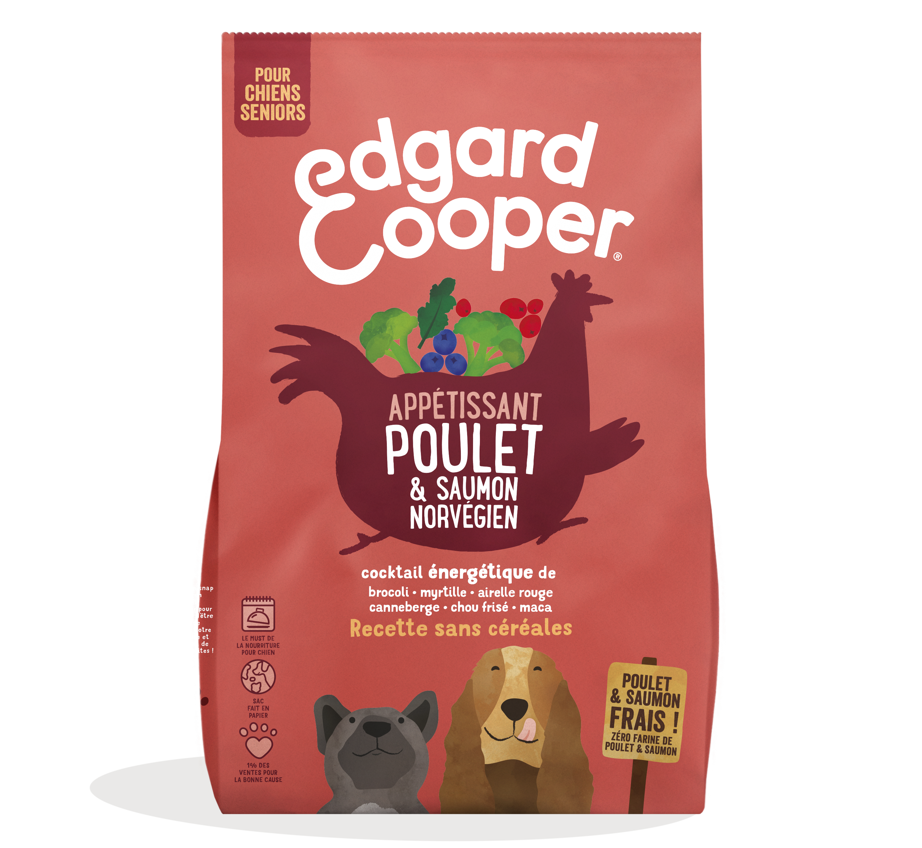 Croquettes Sans Céréales Egard Cooper Poulet Saumon Chien Senior