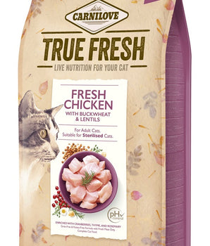 Croquettes Sans Céréales True Fresh Carnilove Poulet pour Chat