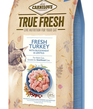 Croquettes Sans Céréales True Fresh Carnilove Dinde pour Chat