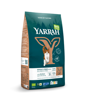 Croquettes Yarrah Bio Sans Blé Poulet Poisson Chat & Chaton
