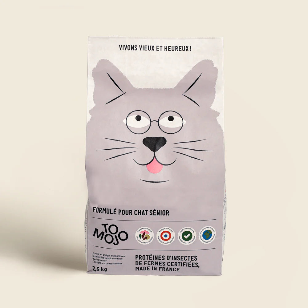 Croquettes aux Insectes Chat Senior Tomojo Fabriqué en France