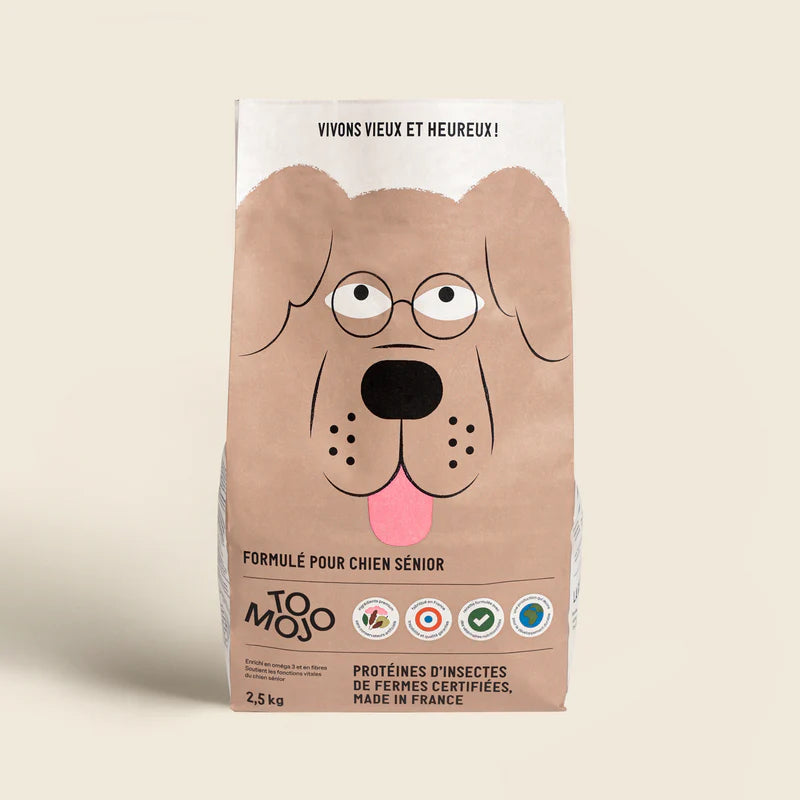 Croquettes aux insectes Tomojo Chien Senior Fabriqué en France