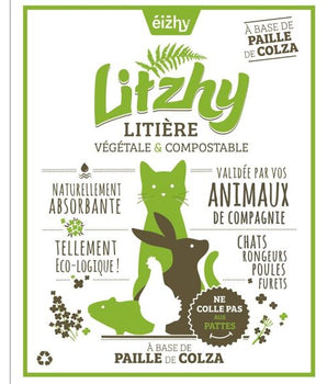 Eizhy - Litière végétale, compostable et écologique