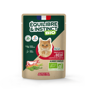 Equilibre & Instinct - Emincés Bio au Boeuf pour Chat