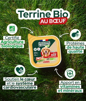 Equilibre & Instinct Patees Bio au Boeuf pour Chien