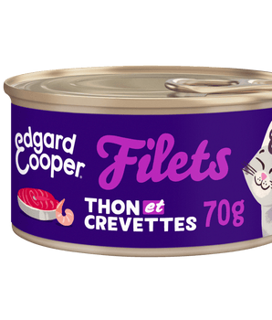 Filets Sans Céréales Edgard Cooper Thon Crevettes Chat