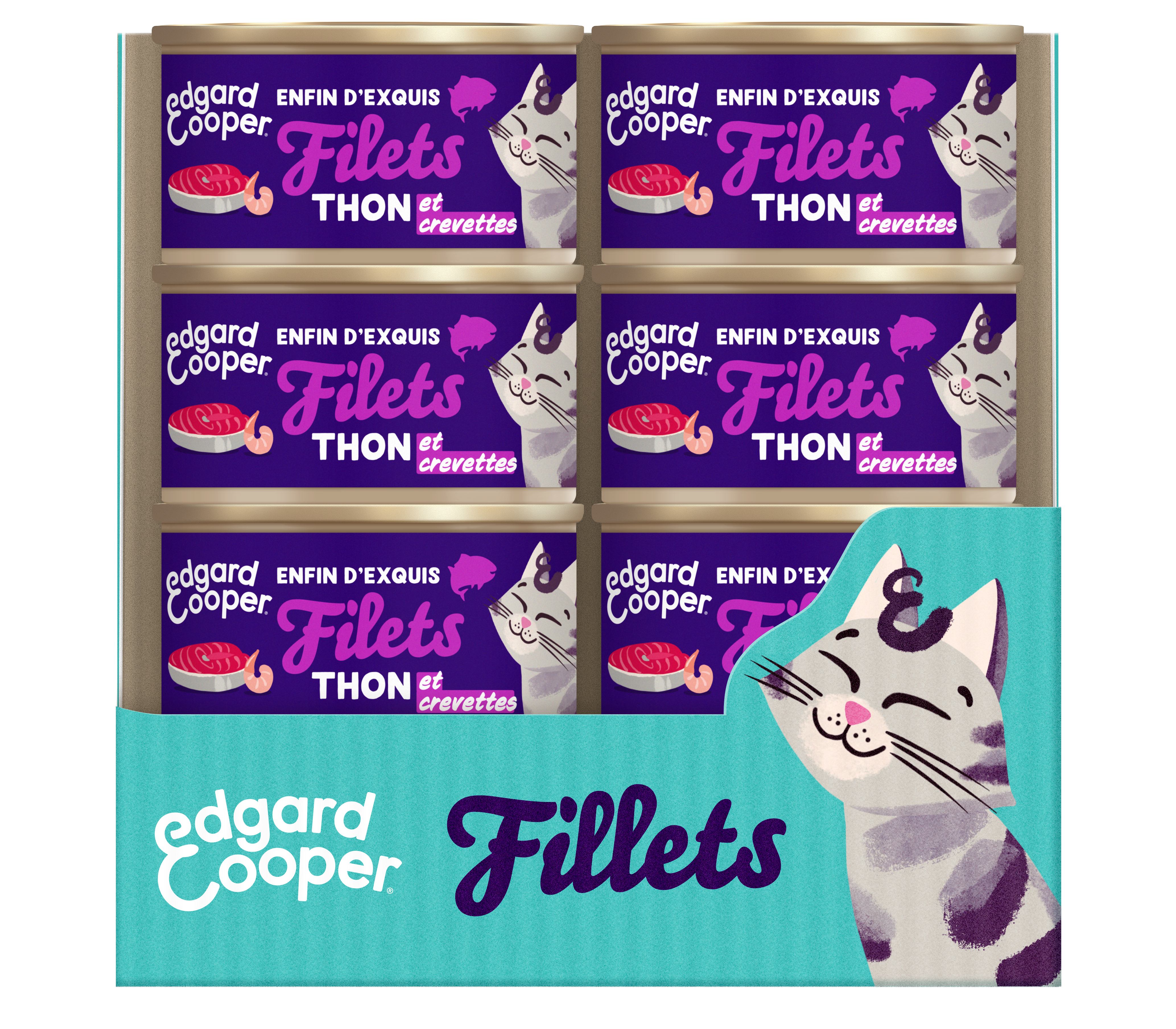 Filets Sans Céréales Edgard Cooper Thon Crevettes Chat