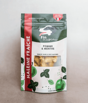 Friandises Bio Sans Céréales Fin Museau Pomme Menthe Chien