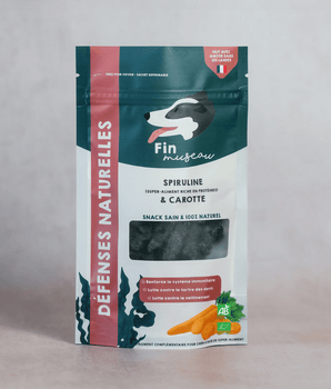 Friandises Bio Sans Céréales Fin Museau Spiruline Carottes Chien