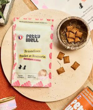 Friandises Petty Well Poulet frais & Romarin Chien Chat Fabriqué en France