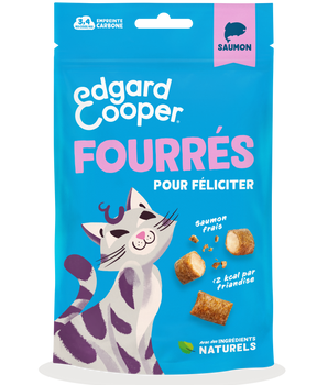 Friandises Sans Céréales Edgard Cooper Fourrées Saumon Chat