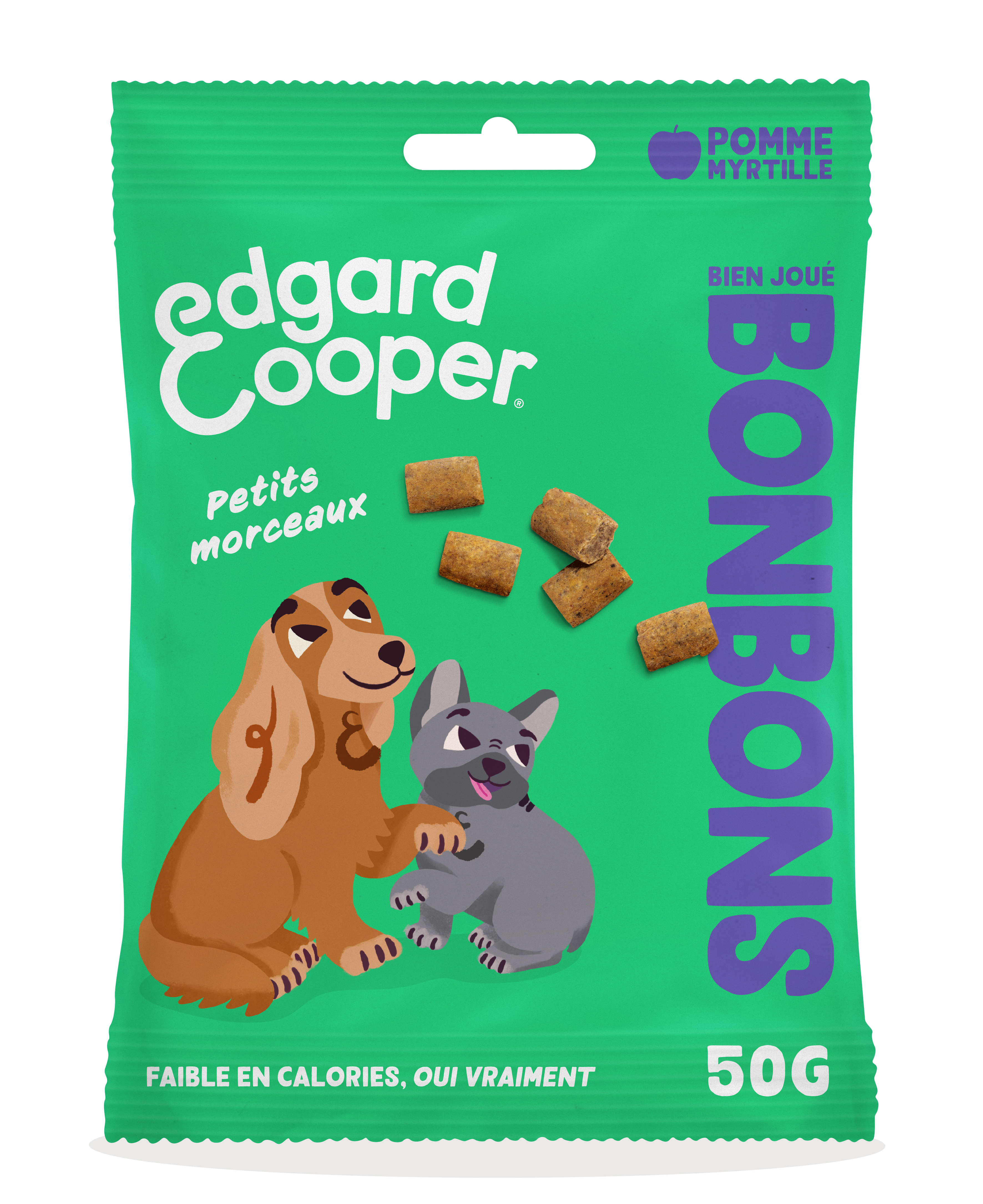 Friandises Sans Céréales Edgard Cooper Pomme Myrtilles Chien