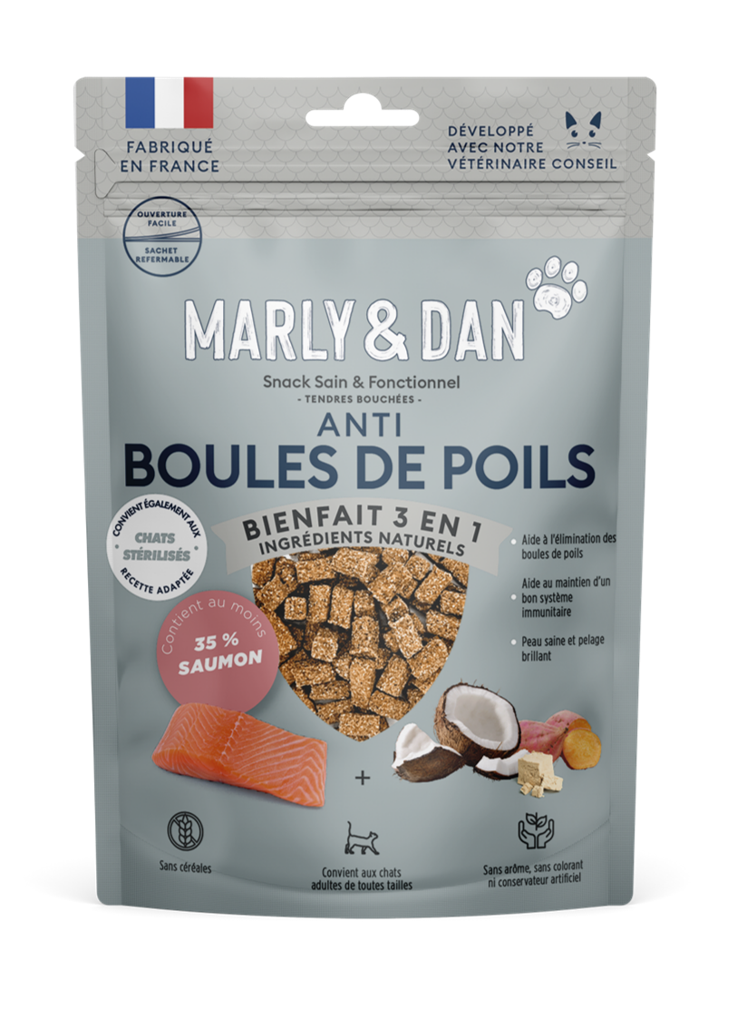 Friandises sans céréales Marly & Dan pour chat.