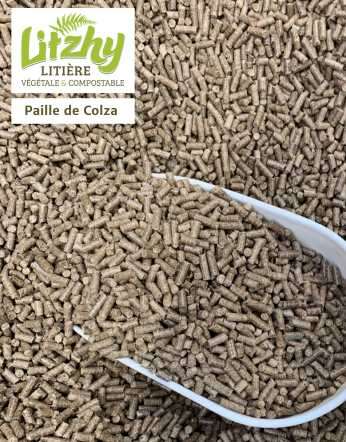 Litière Végétale Compostable Eizhy Biodégradable Paille de Colza Fabriqué en France Chat