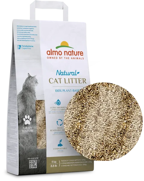 Litière Végétale Ecologique Almo Nature Absorbante Agglomérante Compostable Biodégradable