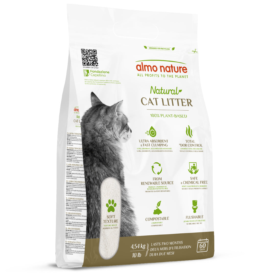 Litière Végétale Ecologique Compostable Biodégradable Almo Nature Cat Litter Soft Texture