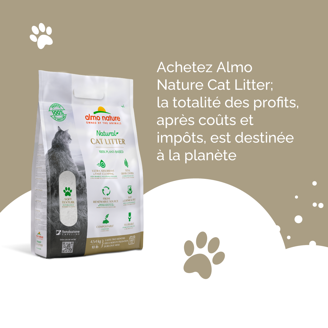 Litière Végétale Ecologique Compostable Biodégradable Almo Nature Cat Litter Soft Texture