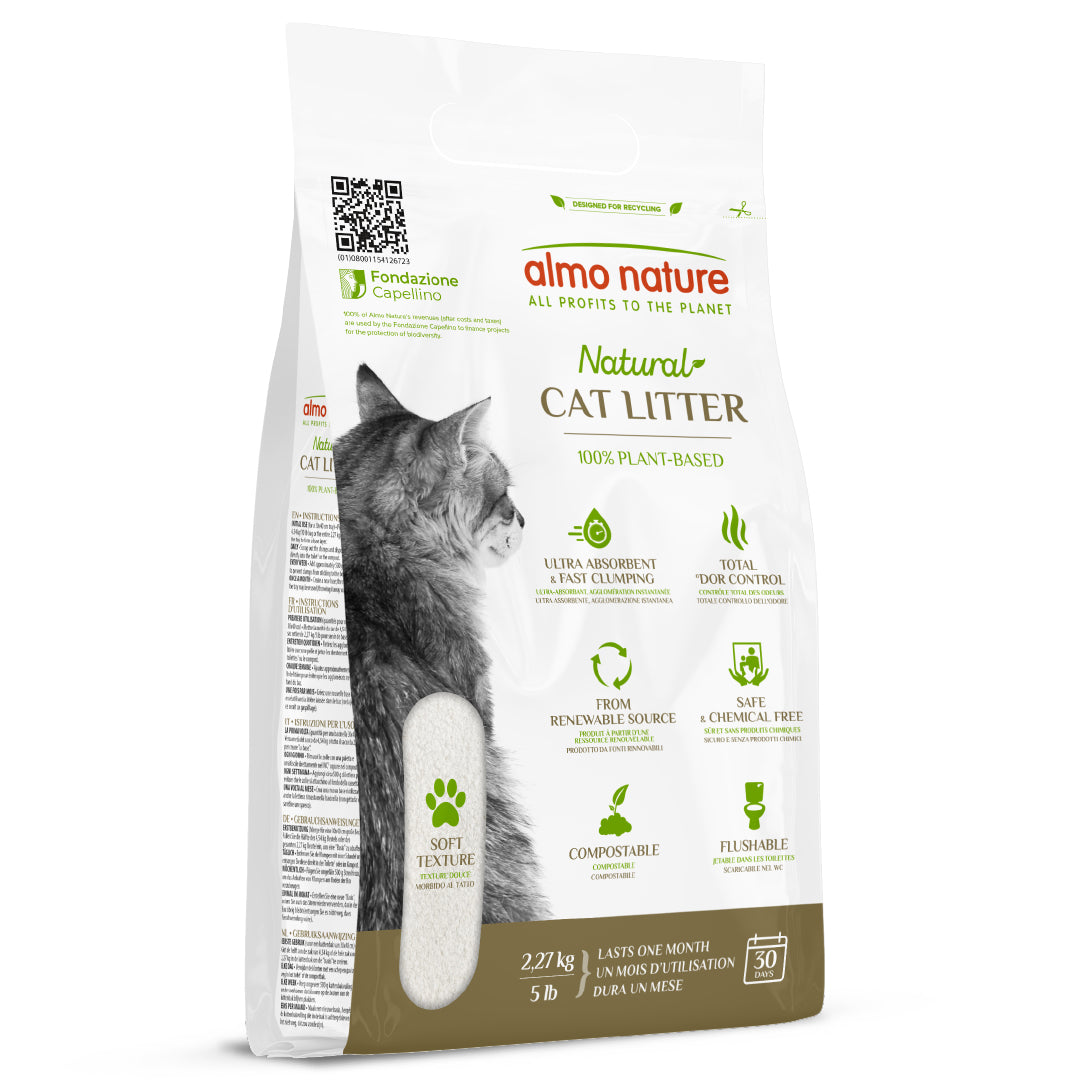 Litière Végétale Ecologique Compostable Biodégradable Almo Nature Cat Litter Soft Texture