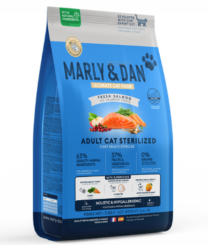 Marly & Dan Croquettes Sans Cereales Saumon Chat Adulte & Sterilise