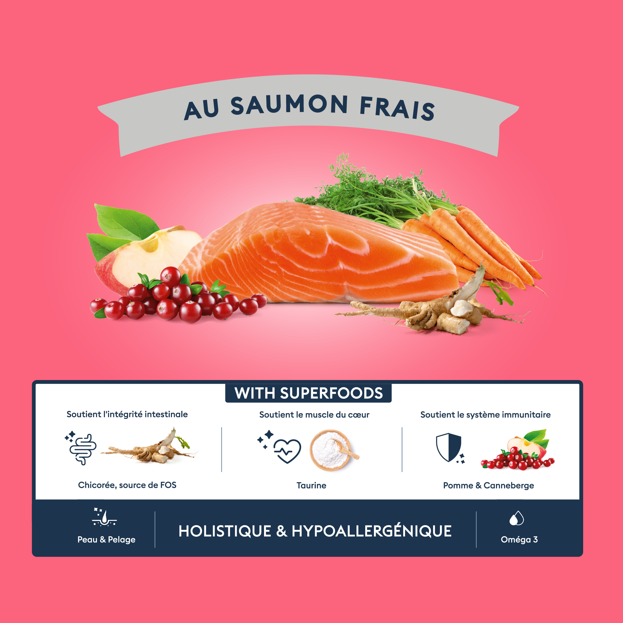 Marly & Dan Croquettes Sans Cereales Saumon Chien Grande Taille