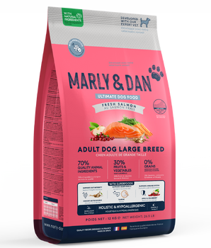 Marly & Dan Croquettes Sans Cereales Saumon Chien Grande Taille
