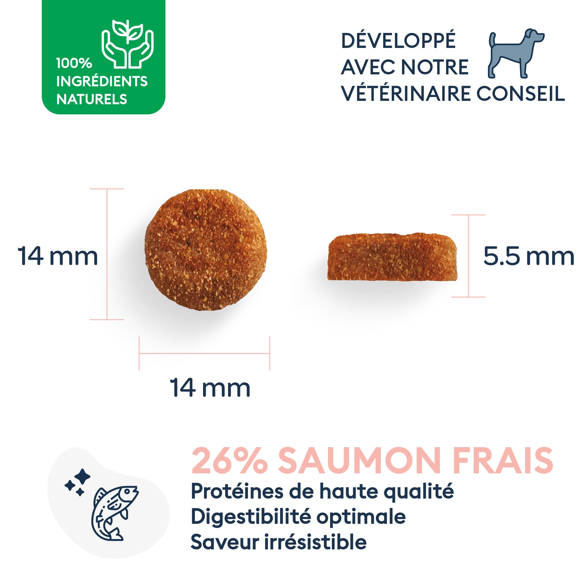 Marly & Dan Croquettes Sans Cereales Saumon Chien Taille Moyenne