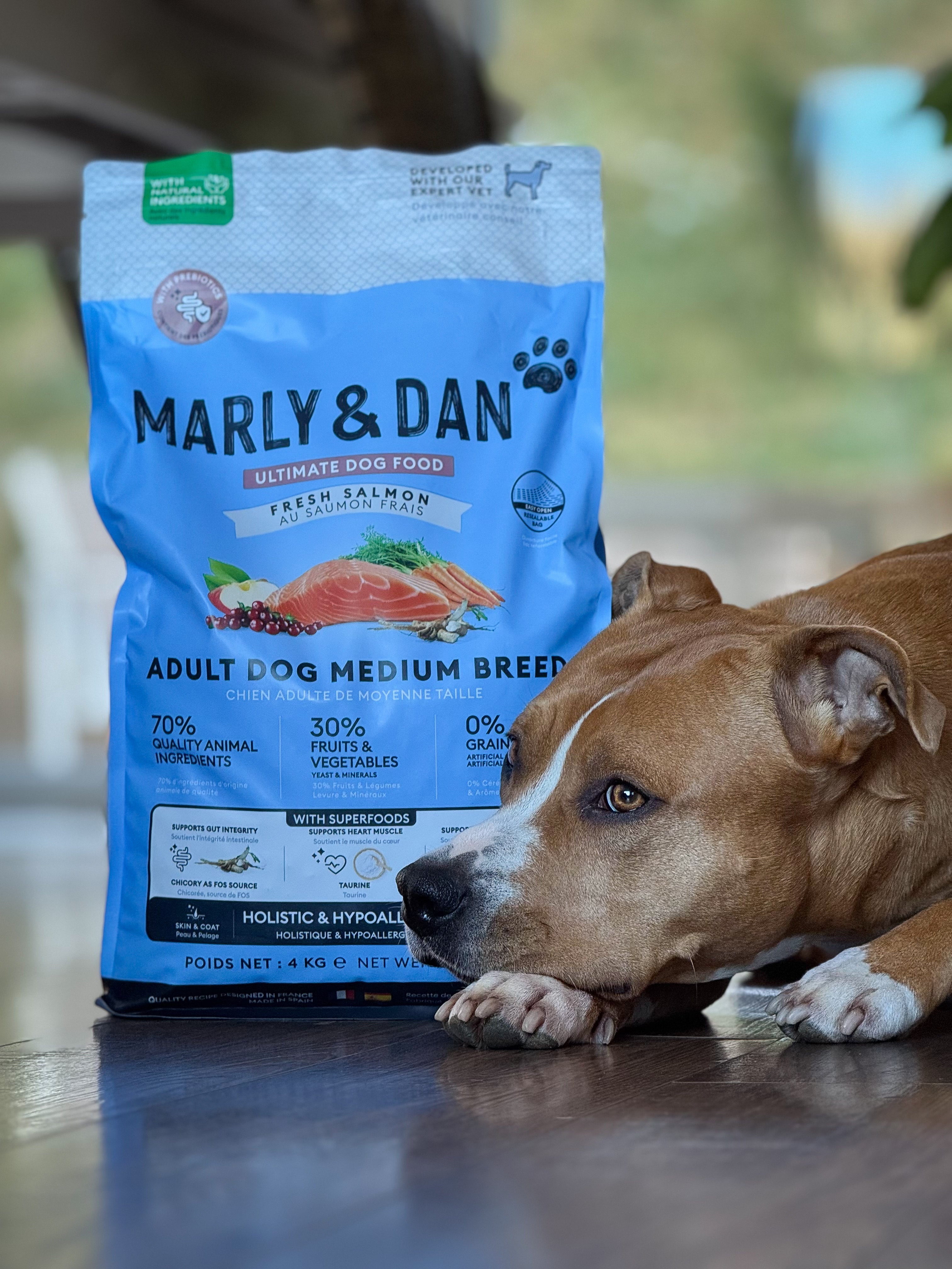Marly & Dan Croquettes Sans Cereales Saumon Chien Taille Moyenne
