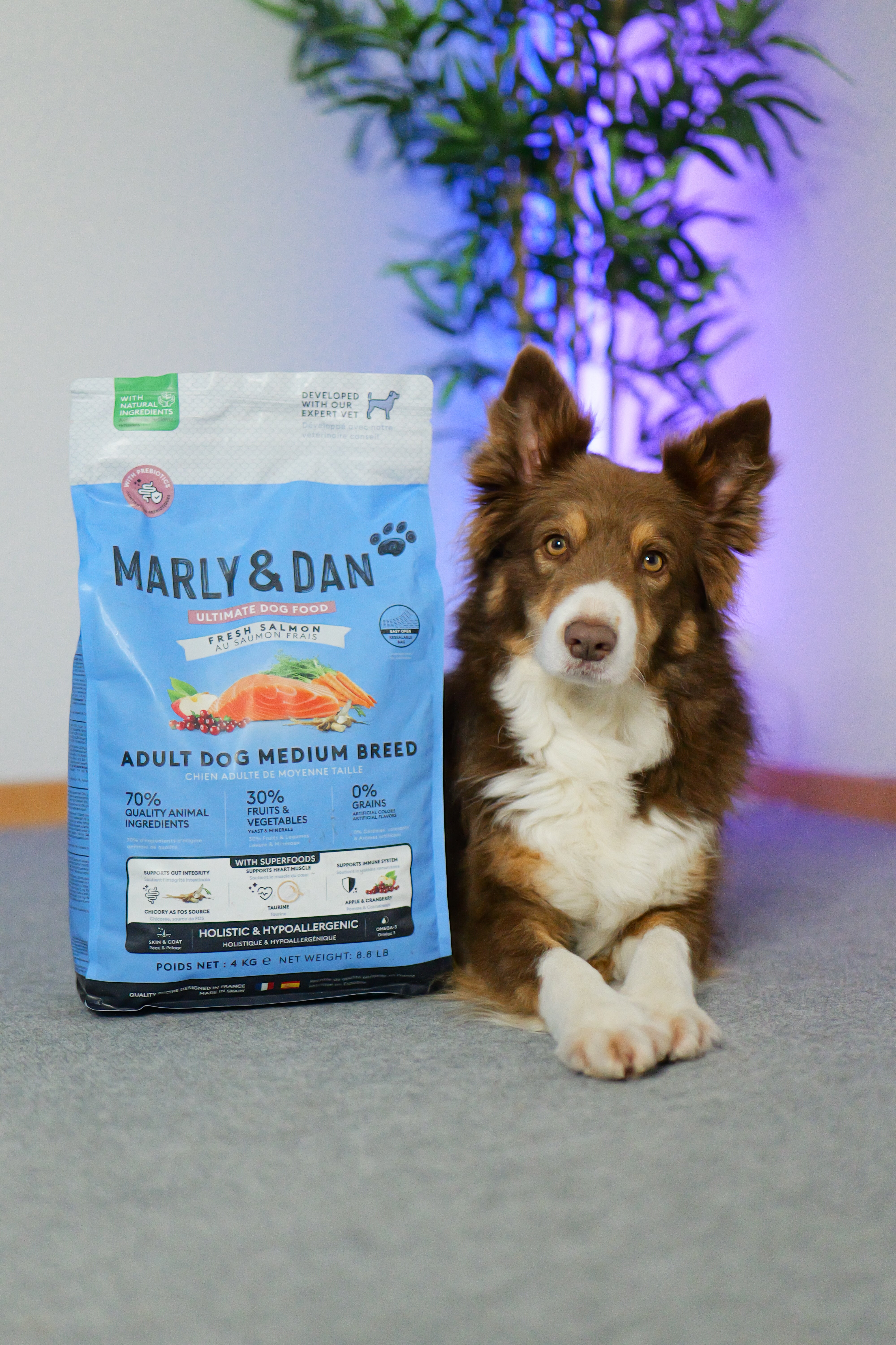 Marly & Dan Croquettes Sans Cereales Saumon Chien Taille Moyenne