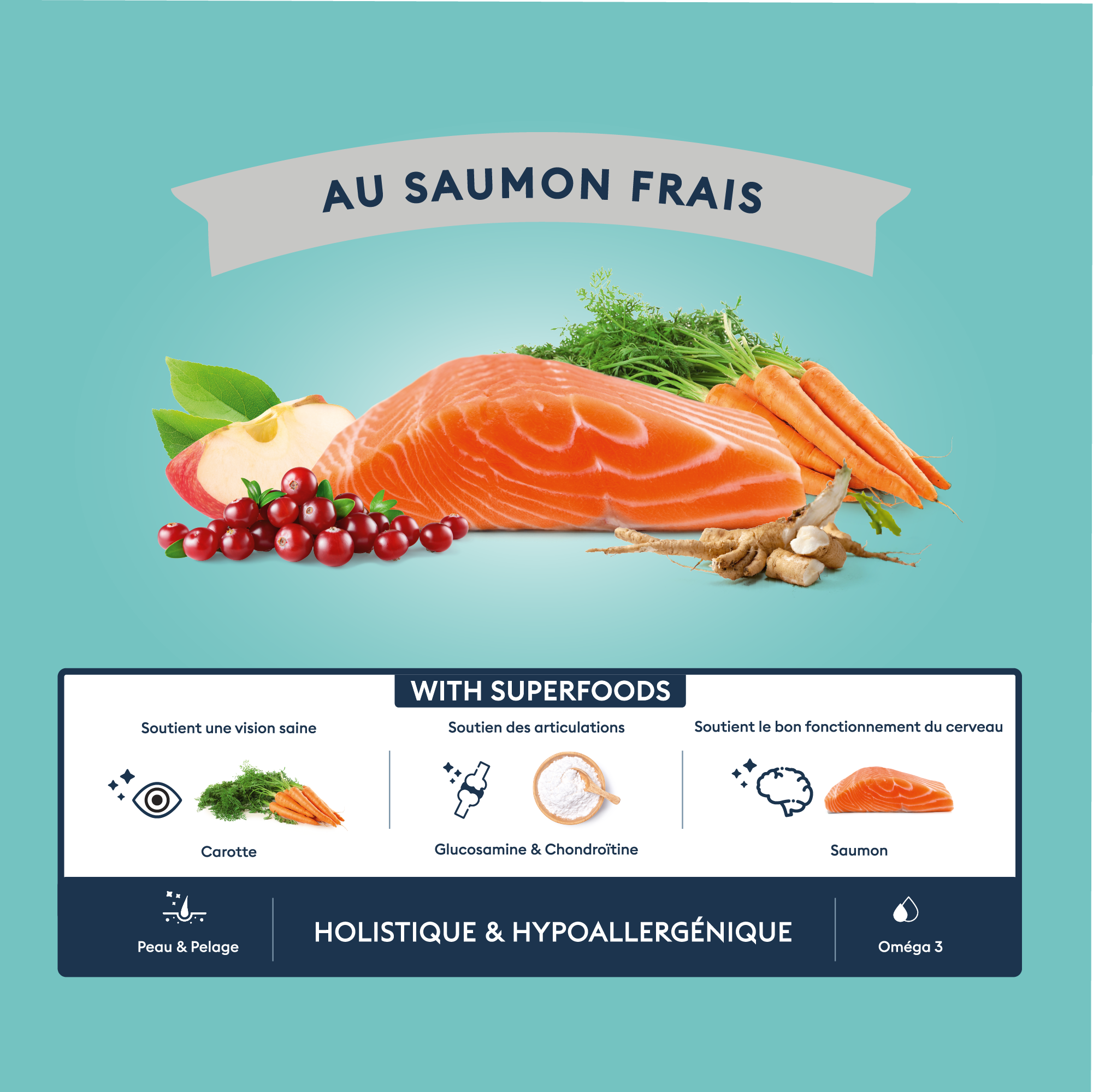 Marly & Dan Croquettes Sans Cereales au Saumon Chien Senior Petite Taille