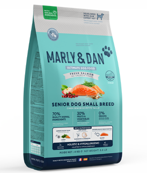 Marly & Dan Croquettes Sans Cereales au Saumon Chien Senior Petite Taille