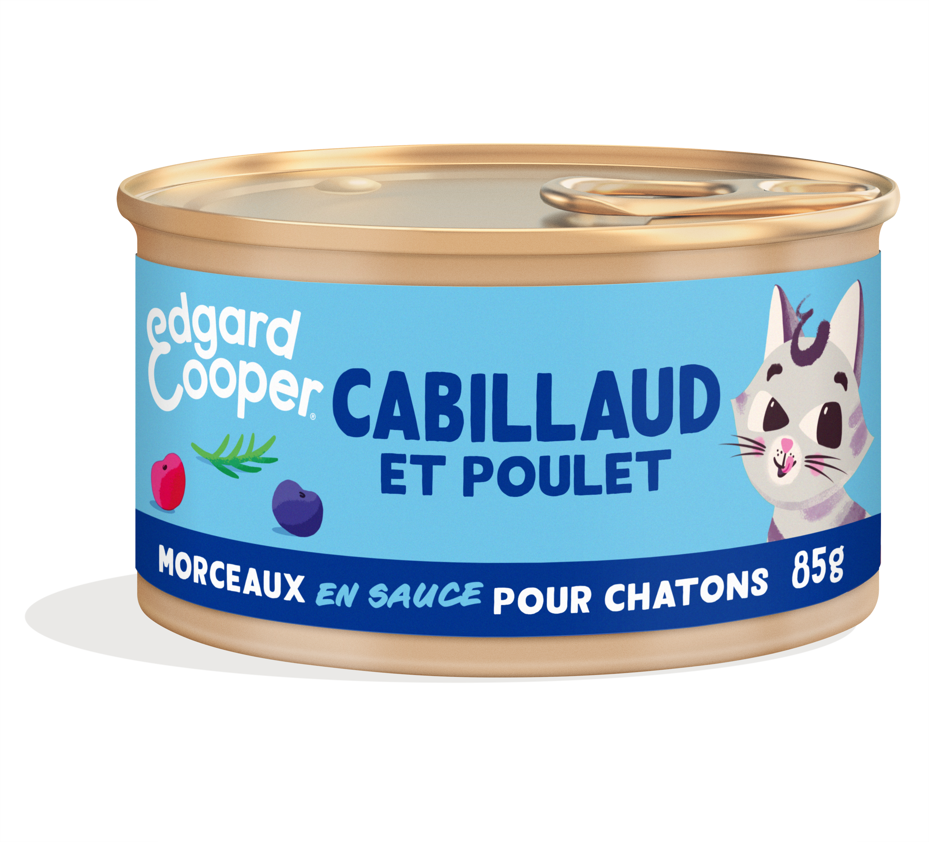 Morceaux en sauce Sans Céréales Edgard Cooper Cabillaud Poulet Chaton