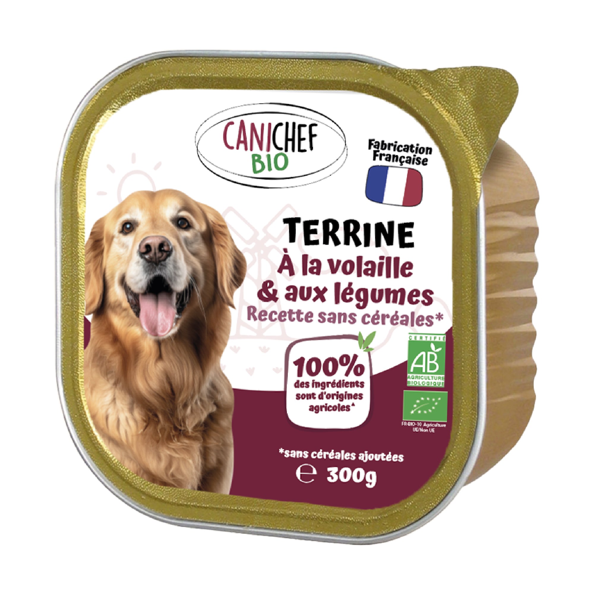 Pâté Bio Sans Céréales Canichef à la Volaille pour Chien