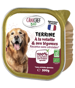 Pâté Bio Sans Céréales Canichef à la Volaille pour Chien