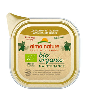 Pâtée Almo Nature bio et sans céréales à la dinde pour chat
