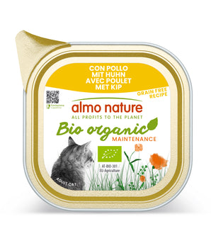 Pâtées Bio Organic Sans Céréales Almo Nature Poulet pour Chat