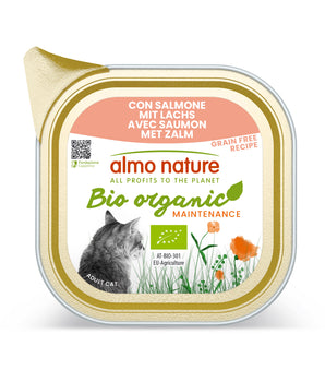 Pâtées Bio Organic Sans Céréales Almo Nature Saumon pour Chat