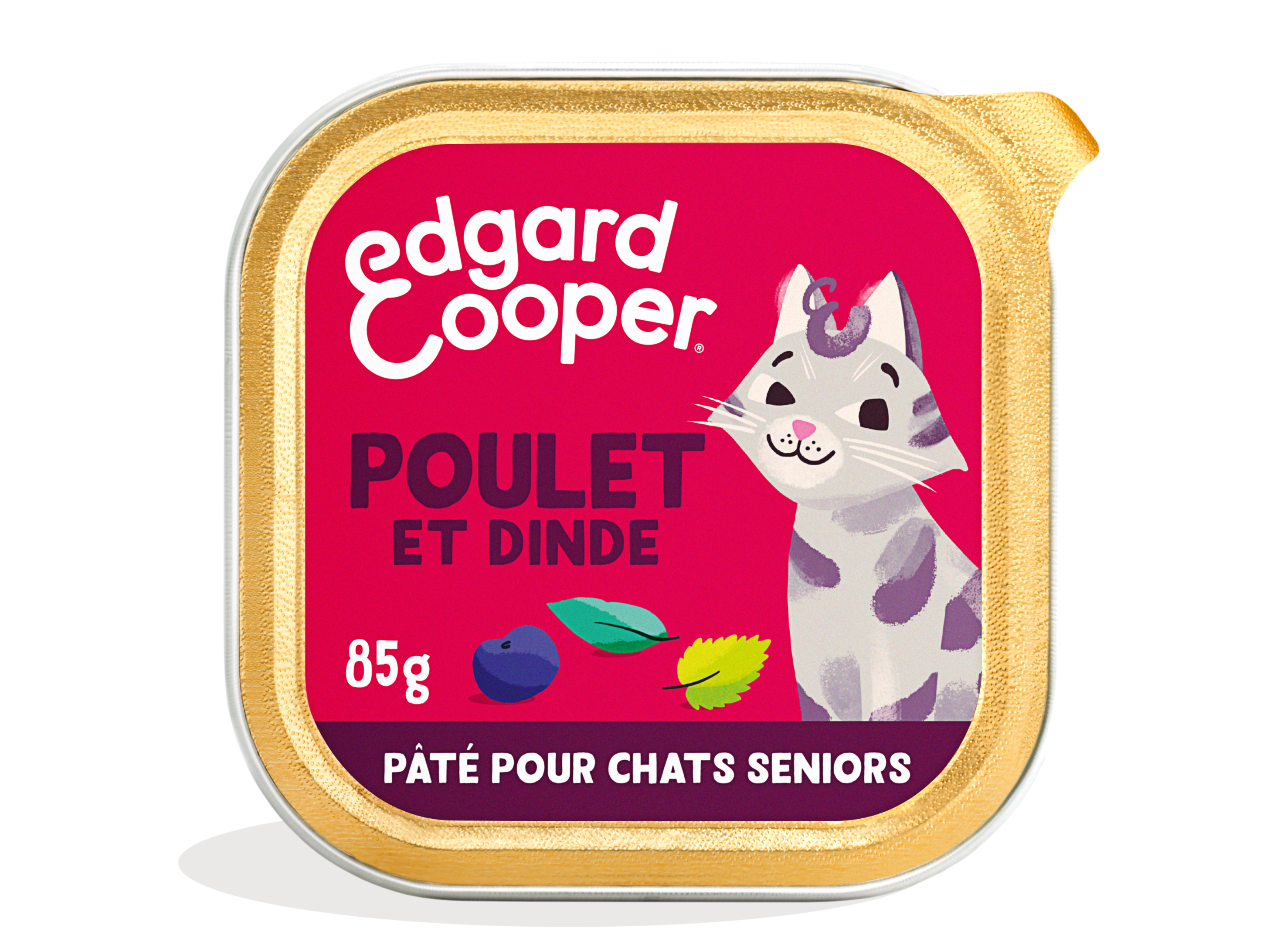 Pâtée Sans Céréales Edgard Cooper Poulet Dinde Chat Senior
