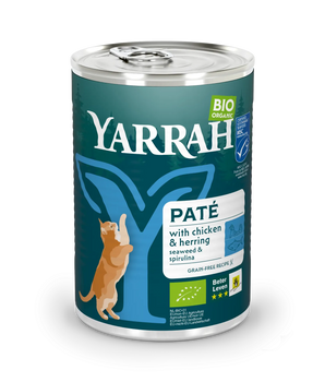 Pâtées Yarrah Bio Sans Céréales Poisson pour Chat