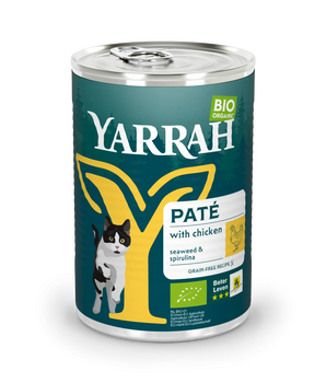 Pâtées Yarrah Bio Sans Céréales Poulet pour Chat