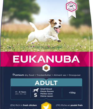 Croquettes Eukanuba pour chien au poulet.